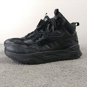 Puma Trinity Mid Hybrid Mens Size 9.5 Black Athletic Running Shoes Sneakers
